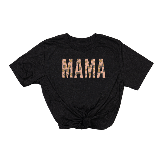 Mama (Coral Cheetah) - Tee (Charcoal Black)