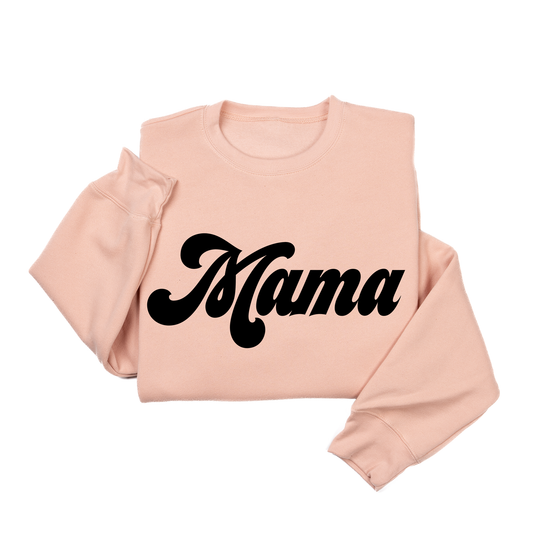 Mama (Retro, Black) - Sweatshirt (Peach)