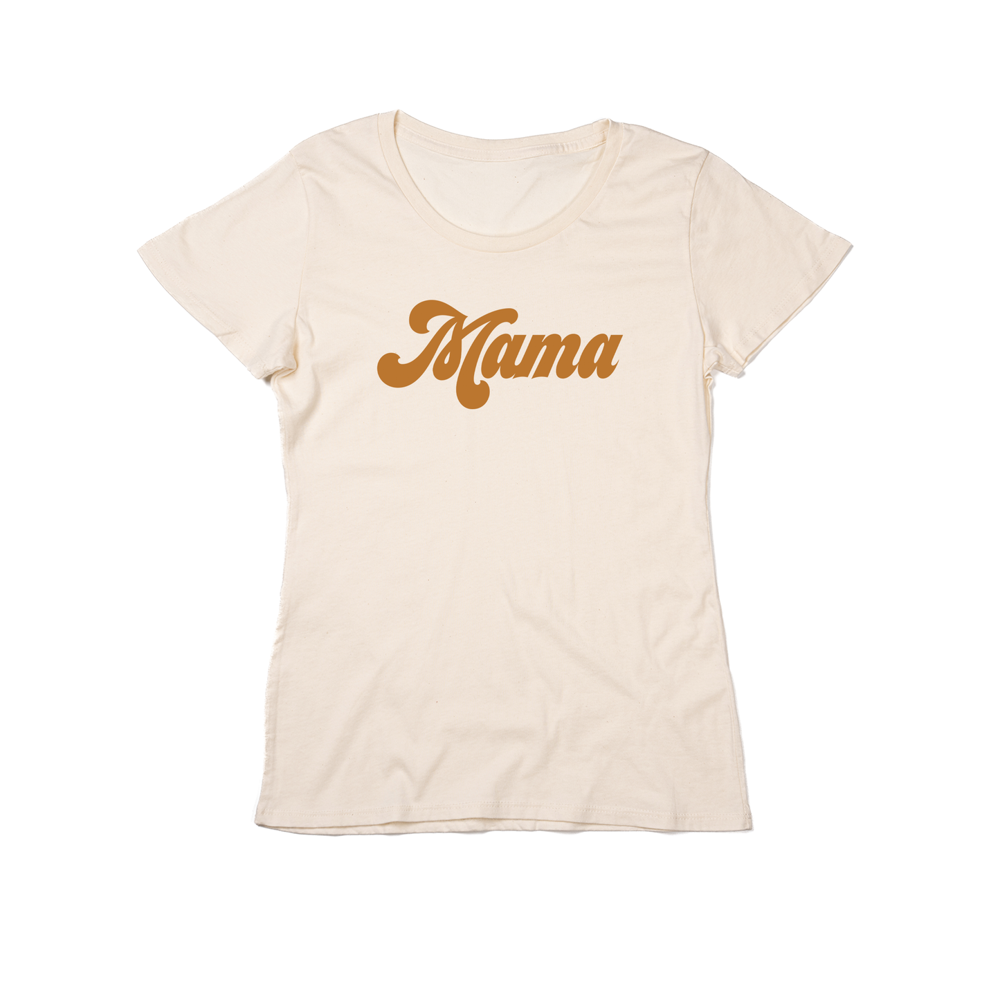 Mama (Retro, Camel) - Women's Fitted Tee (Natural)