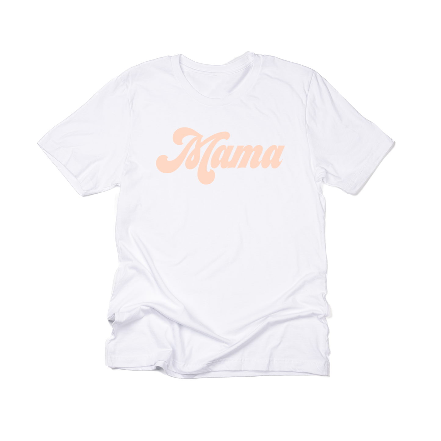 Mama (Retro,  Peach) - Tee (White)