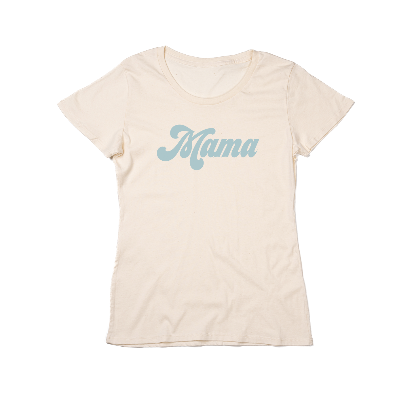 Mama (Retro, Sky) - Women's Fitted Tee (Natural)