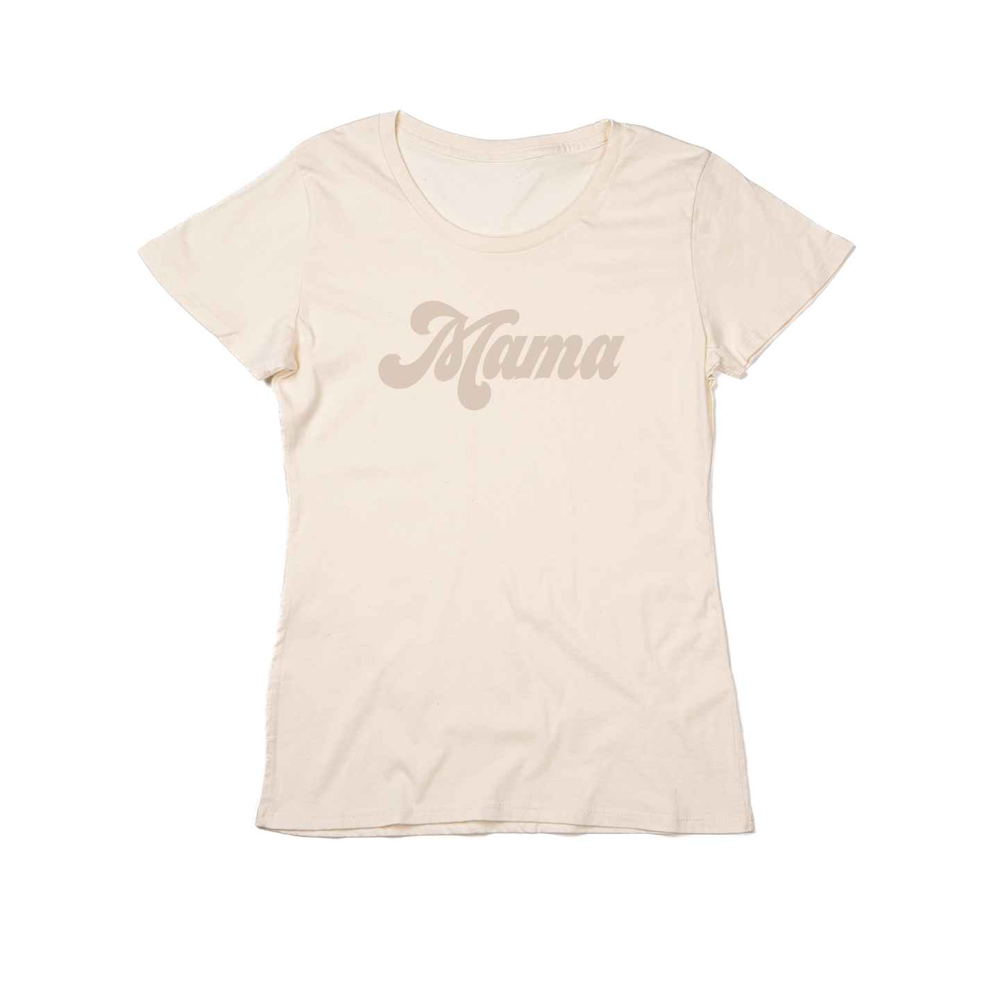 Mama (Retro, Stone) - Women's Fitted Tee (Natural)