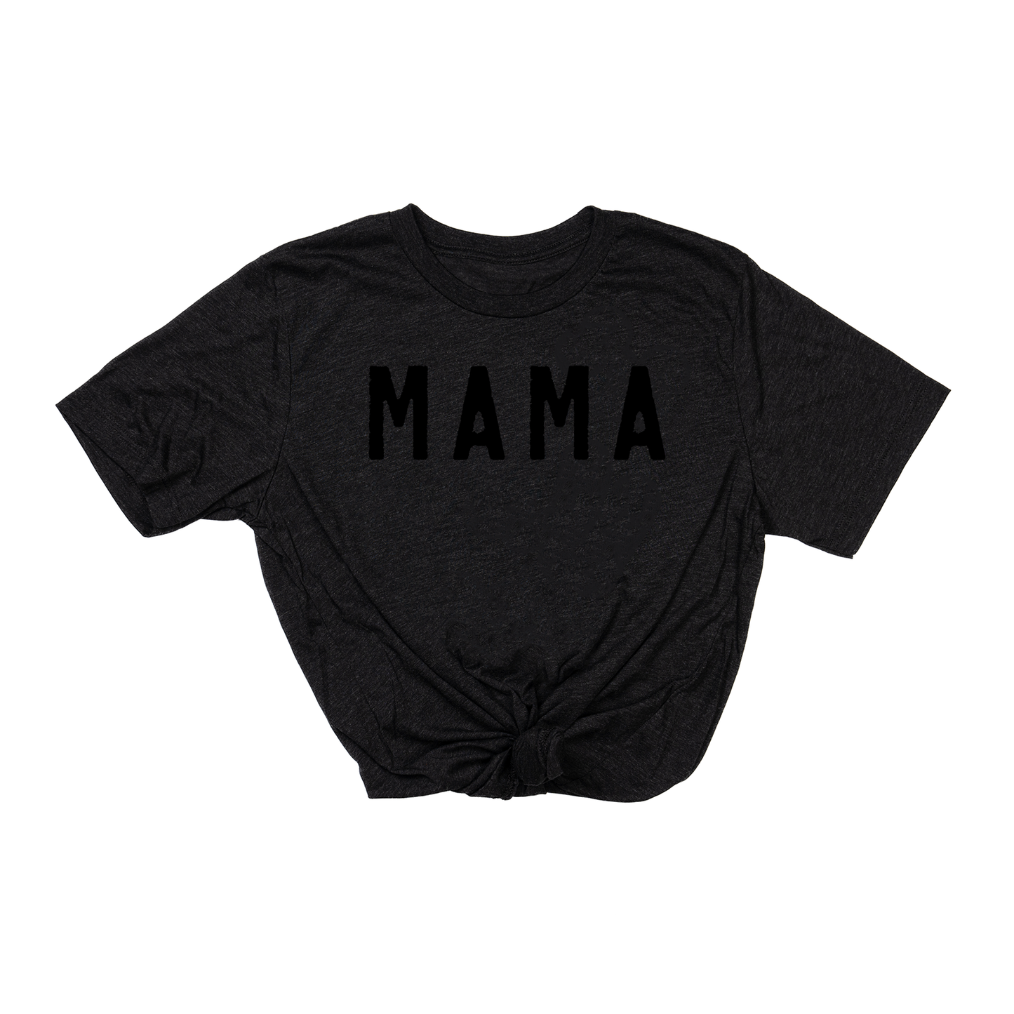 Mama (Rough,  Black) - Tee (Charcoal Black)