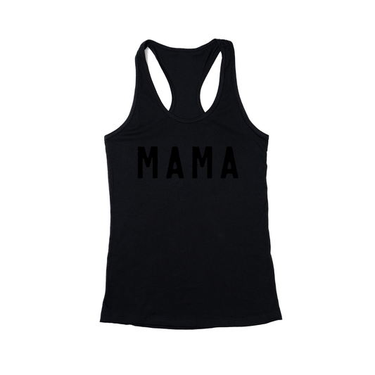 Mama (Rough, Black) - Women's Racerback Tank Top (Black)