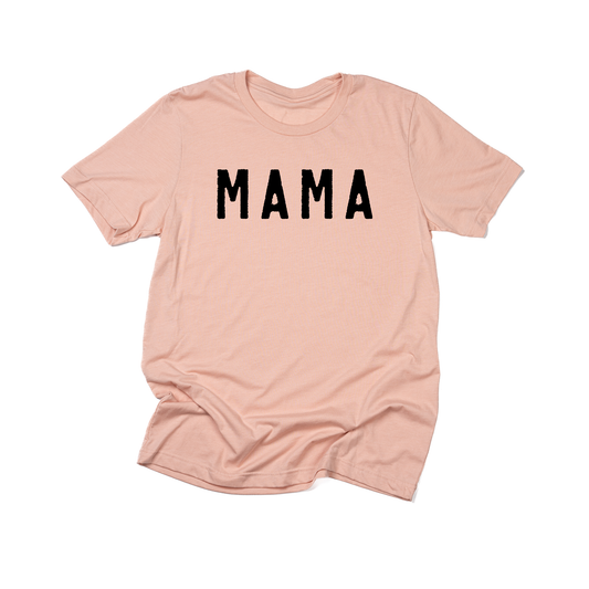 Mama (Rough, Black) - Tee (Peach)