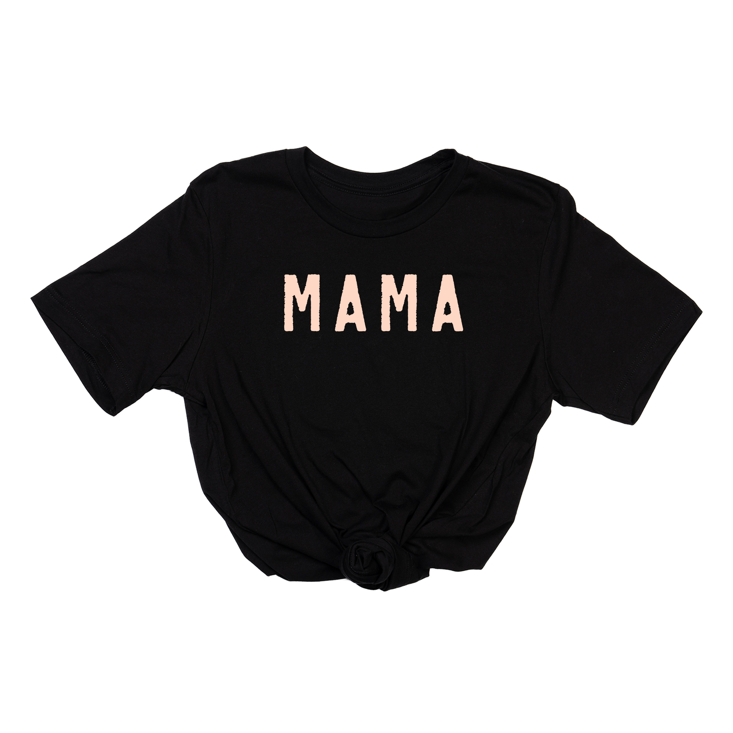 Mama (Rough,  Peach) - Tee (Black)