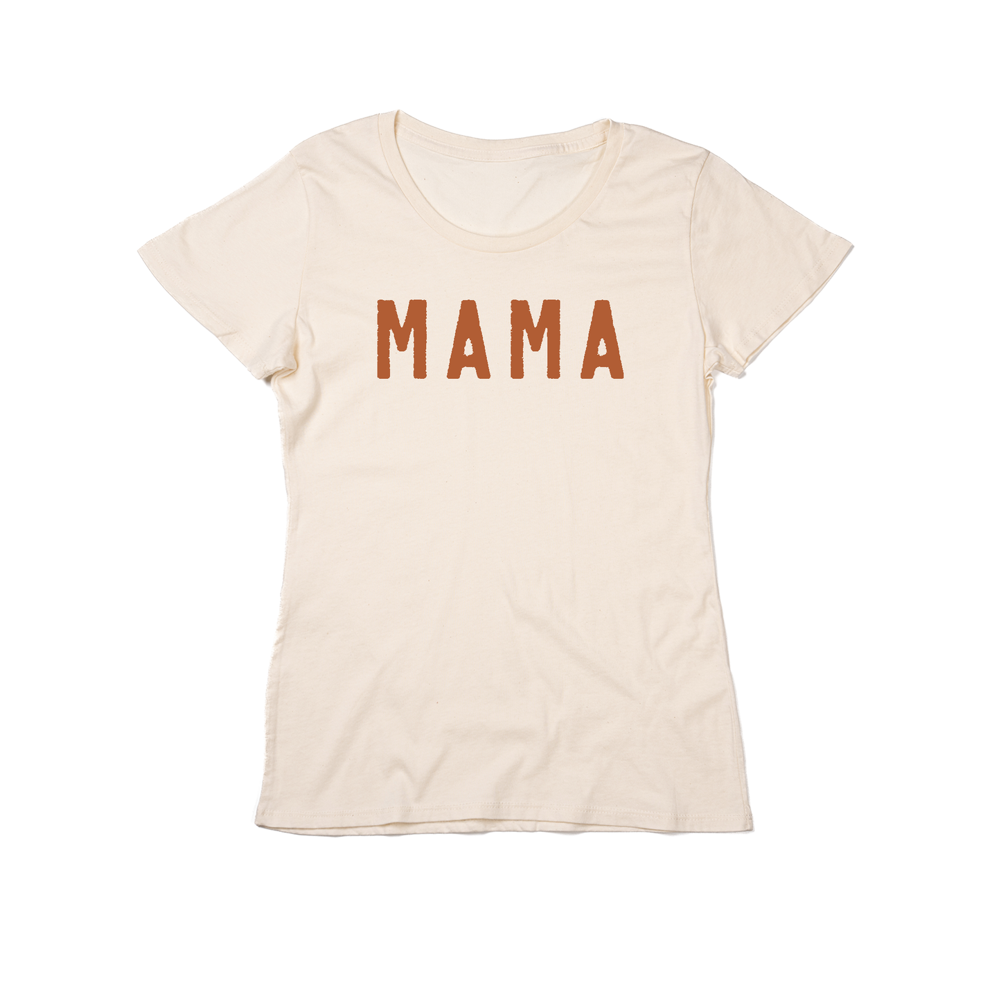 Mama (Rough, Rust) - Women's Fitted Tee (Natural)