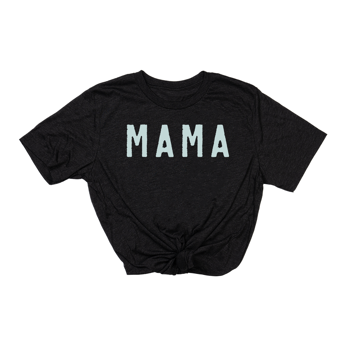 Mama (Rough,  Sky) - Tee (Charcoal Black)