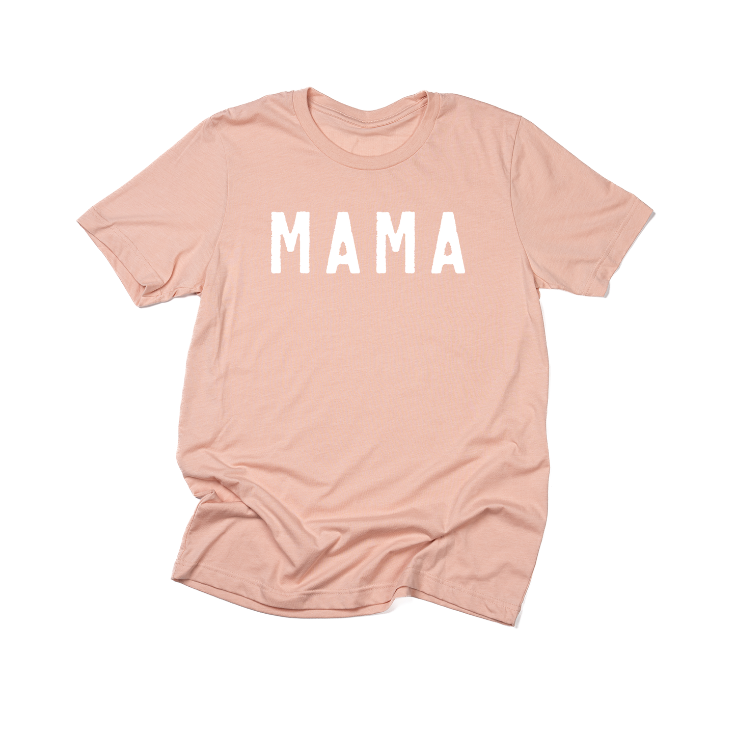 Mama (Rough, White) - Tee (Peach)