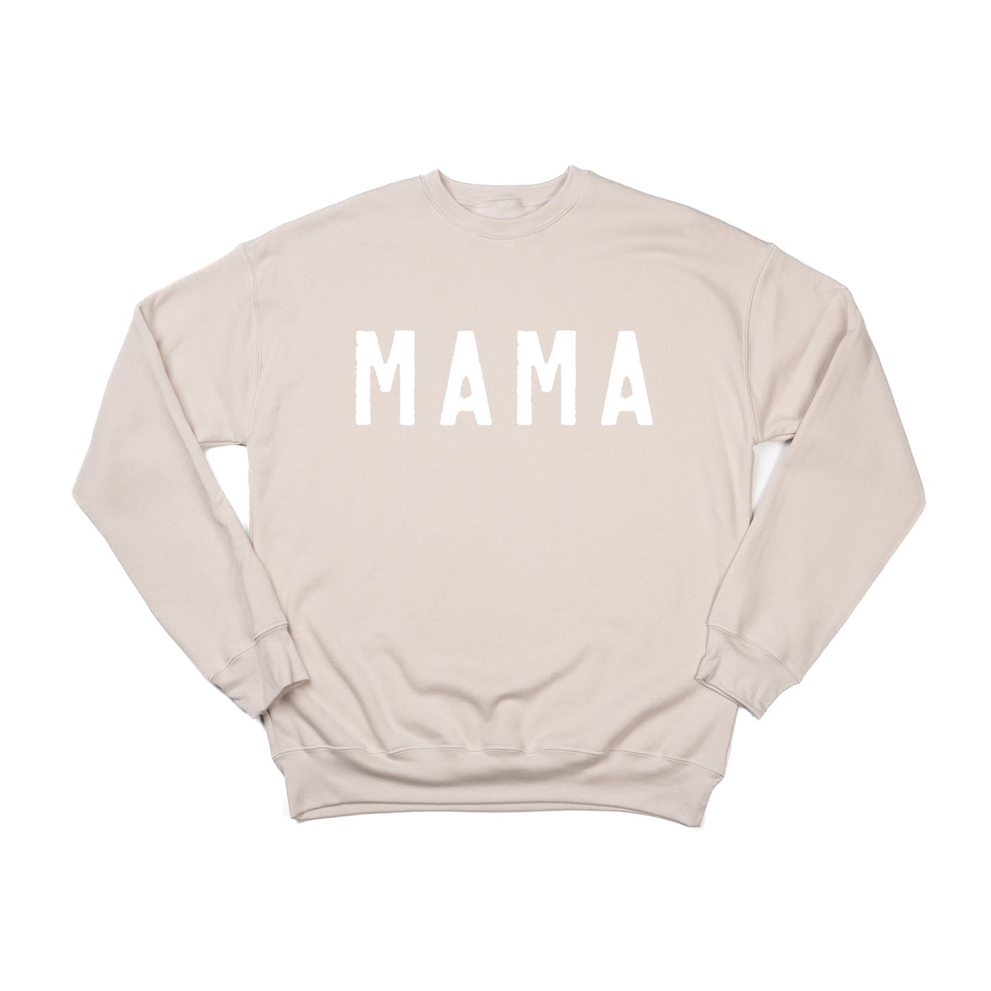Mama (Rough, White) - Sweatshirt (Stone)