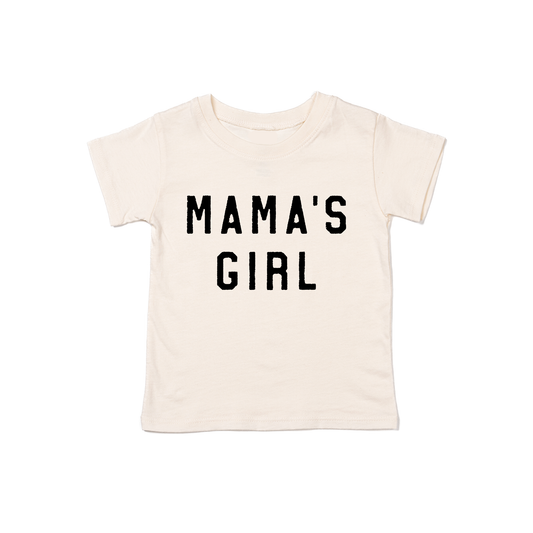 Mama's Girl (Black) - Kids Tee (Natural)