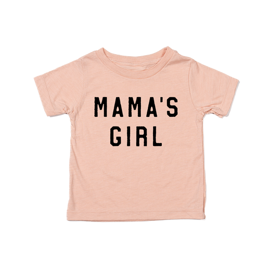 Mama's Girl (Black) - Kids Tee (Peach)