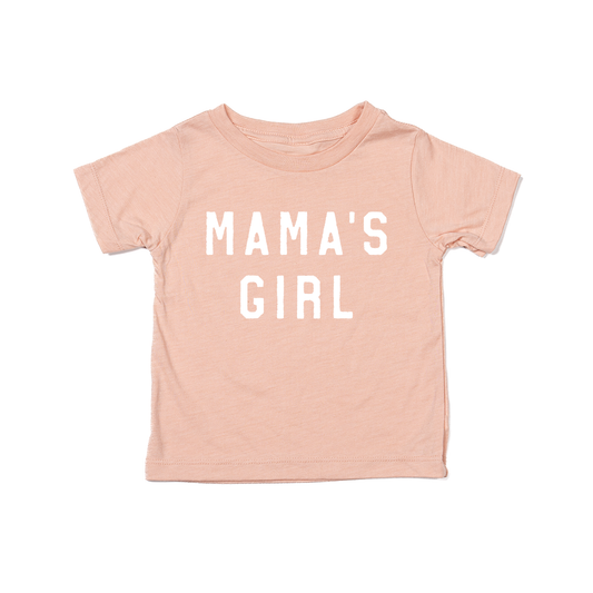 Mama's Girl (White) - Kids Tee (Peach)