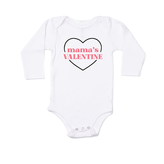 Mama's Valentine - Bodysuit (White, Long Sleeve)