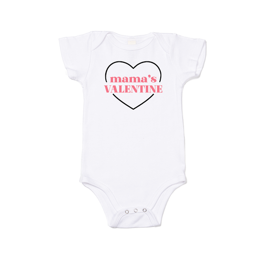 Mama's Valentine - Bodysuit (White, Short Sleeve)