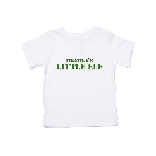 Mama's Little Elf (Green) - Kids Tee (White)