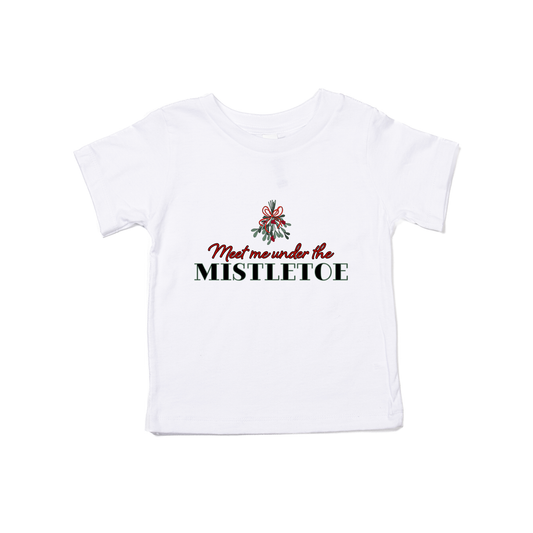 Meet Me Under The Mistletoe - Kids Tee (White)