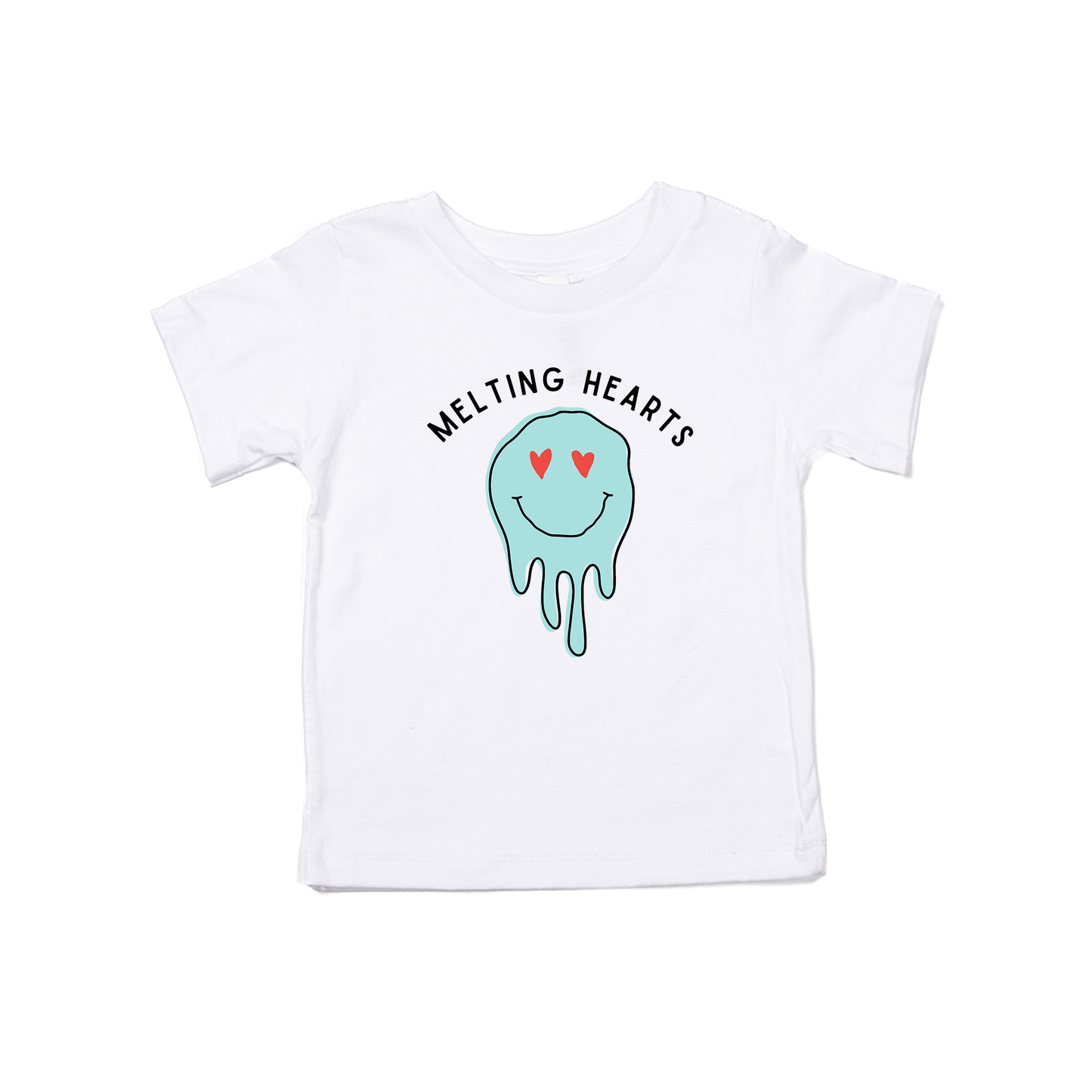 Melting Hearts (Blue) - Kids Tee (White)