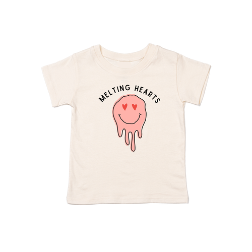 Melting Hearts (Pink) - Kids Tee (Natural)