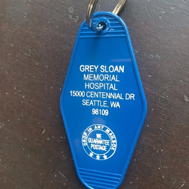 Grey Sloan Memorial Hospital Motel Keychain