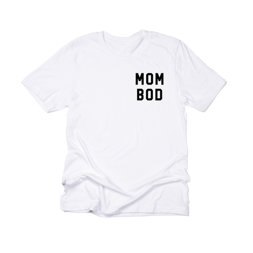 Mom Bod (Pocket, Black) - Tee (White)