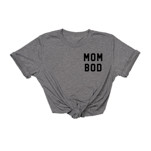 Mom Bod (Pocket, Black) - Tee (Gray)