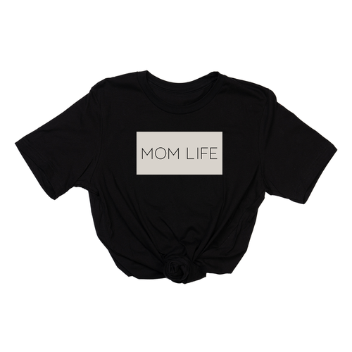 Mom Life (Boxed Collection, Stone Box/Black Text, Across Front) - Tee (Black)
