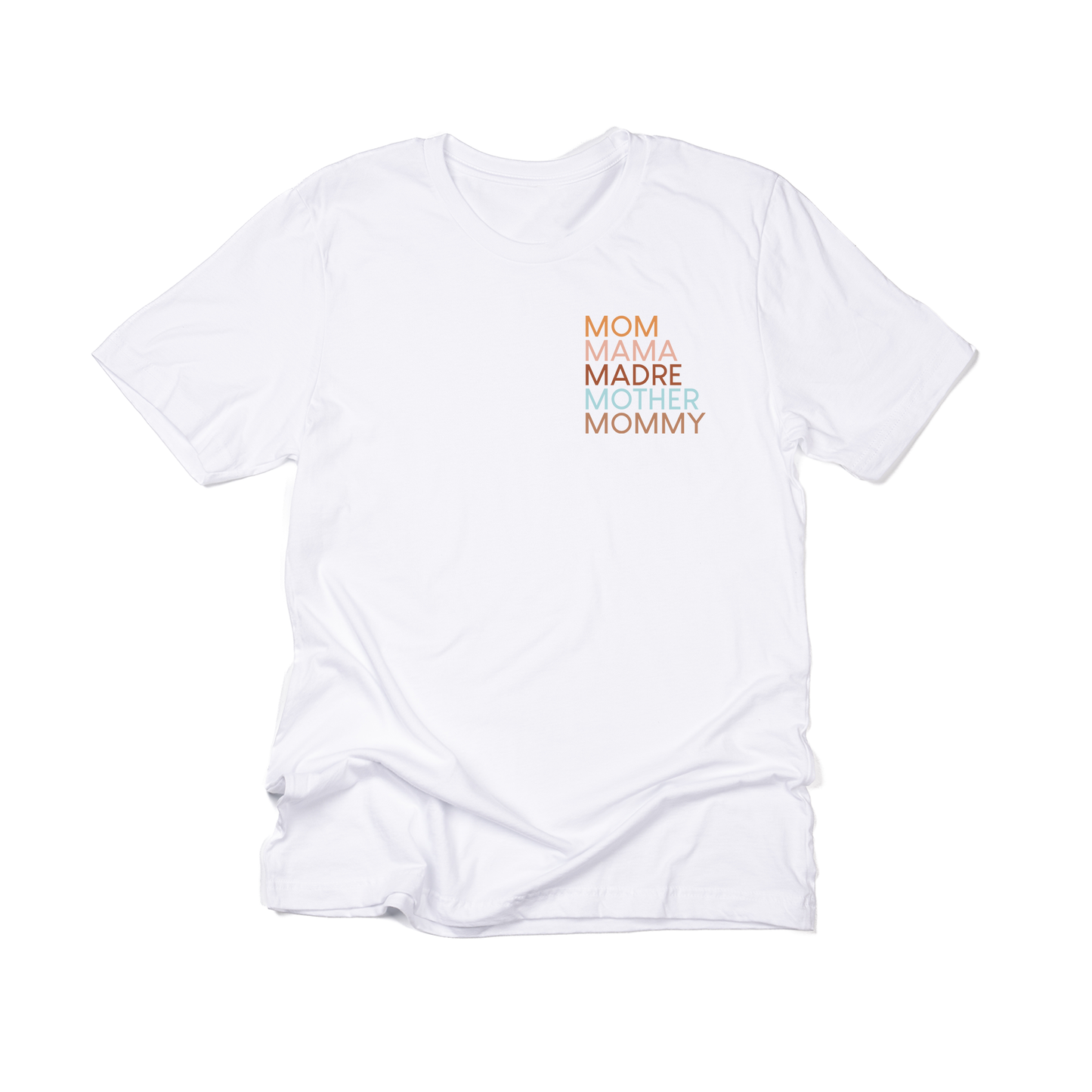 Mom Mama Madre Mother Mommy (Pocket) - Tee (White)
