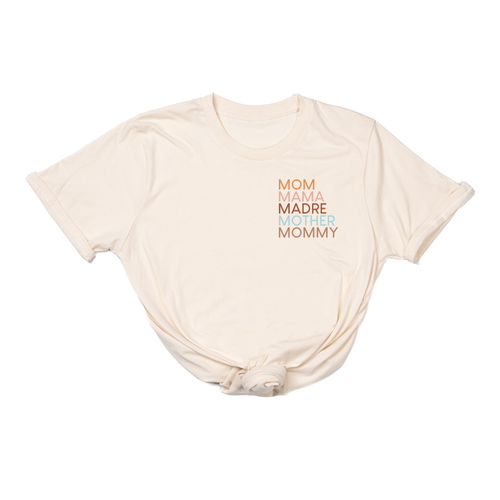 Mom Mama Madre Mother Mommy (Pocket) - Tee (Natural)