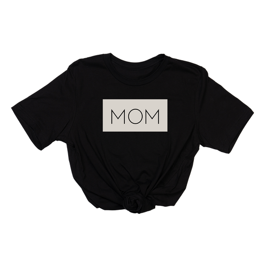 Mom (Boxed Collection, Stone Box/Black Text, Across Front) - Tee (Black)