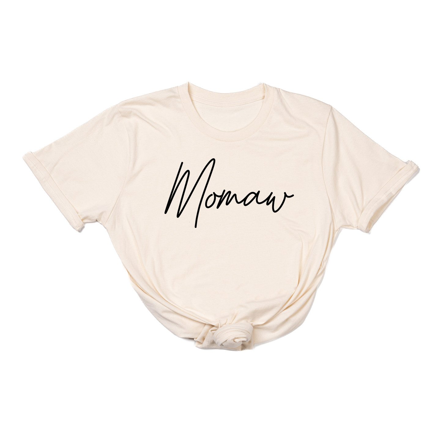 Momaw (Rose Script, Across Front) - Tee (Natural)