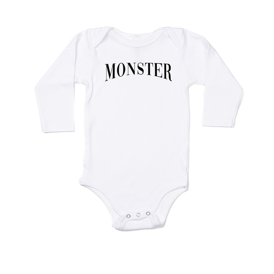 Monster (Black) - Bodysuit (White, Long Sleeve)