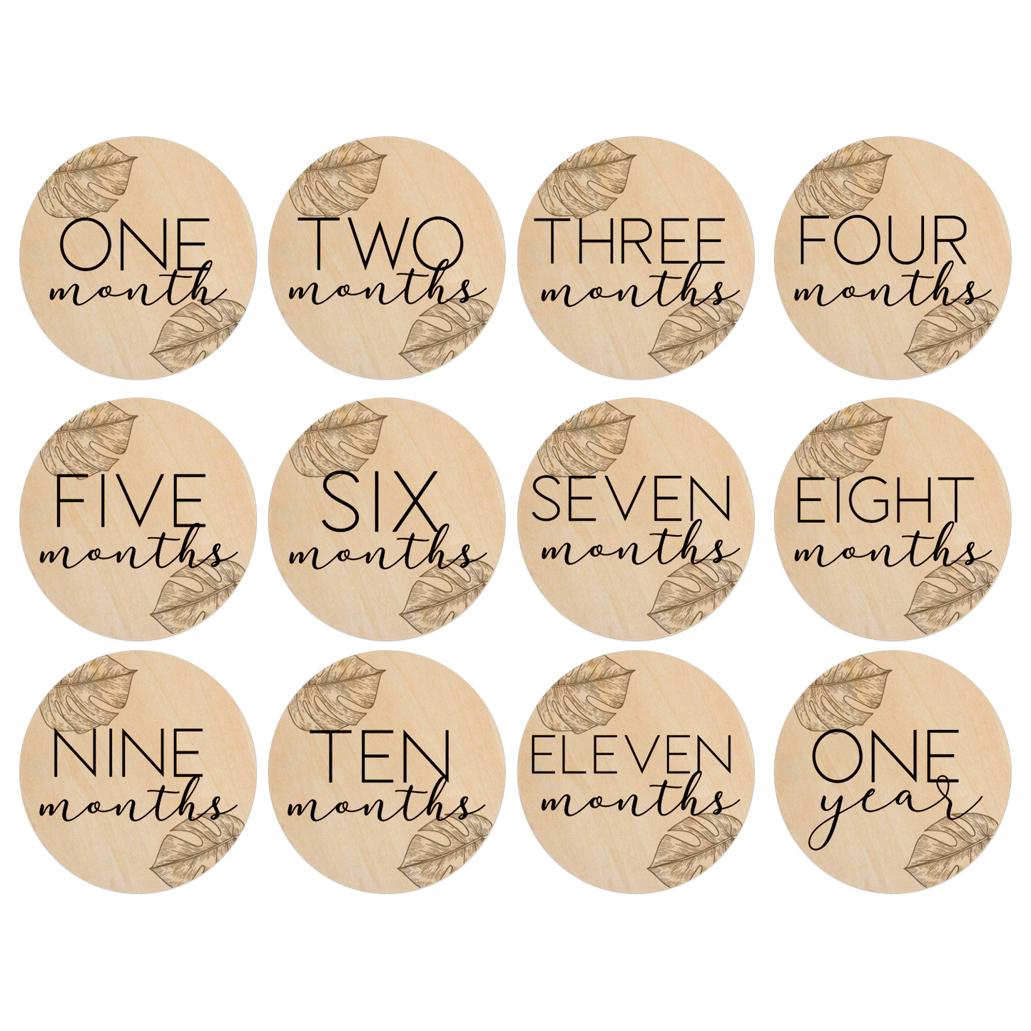 Monstera - Wooden Milestone Set