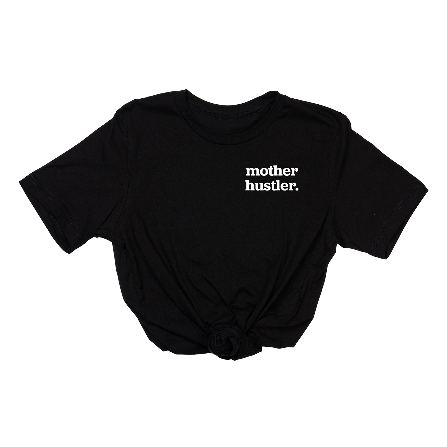 Mother Hustler (Pocket, White) - Tee (Black)