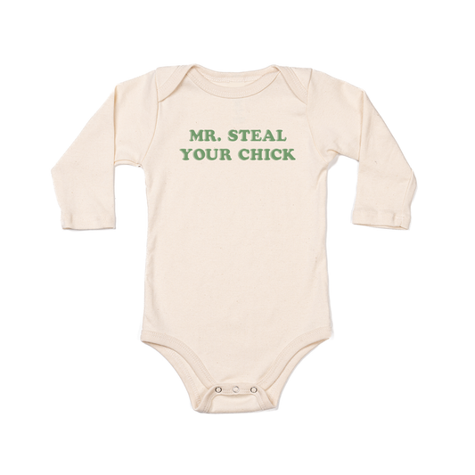 Mr. Steal Your Chick - Bodysuit (Natural, Long Sleeve)