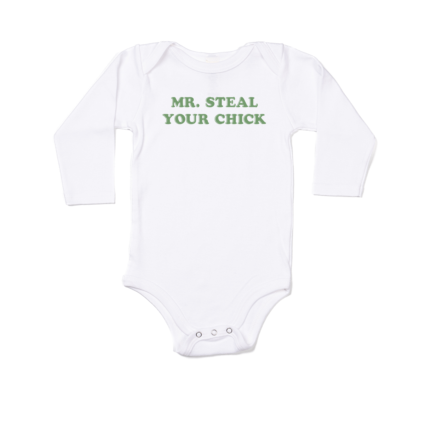 Mr. Steal Your Chick - Bodysuit (White, Long Sleeve)