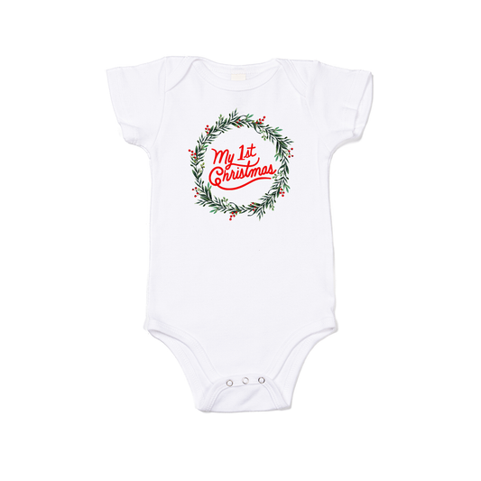 My First Christmas - Bodysuit (White, Short Sleeve)