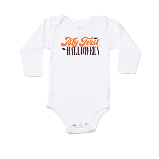 My First Halloween - Bodysuit (White, Long Sleeve)