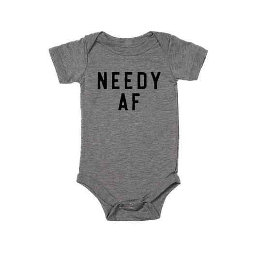 Needy AF - Bodysuit (Gray, Short Sleeve)