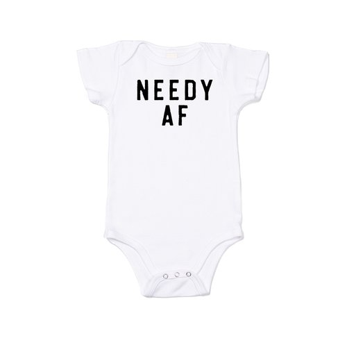 Needy AF - Bodysuit (White, Short Sleeve)