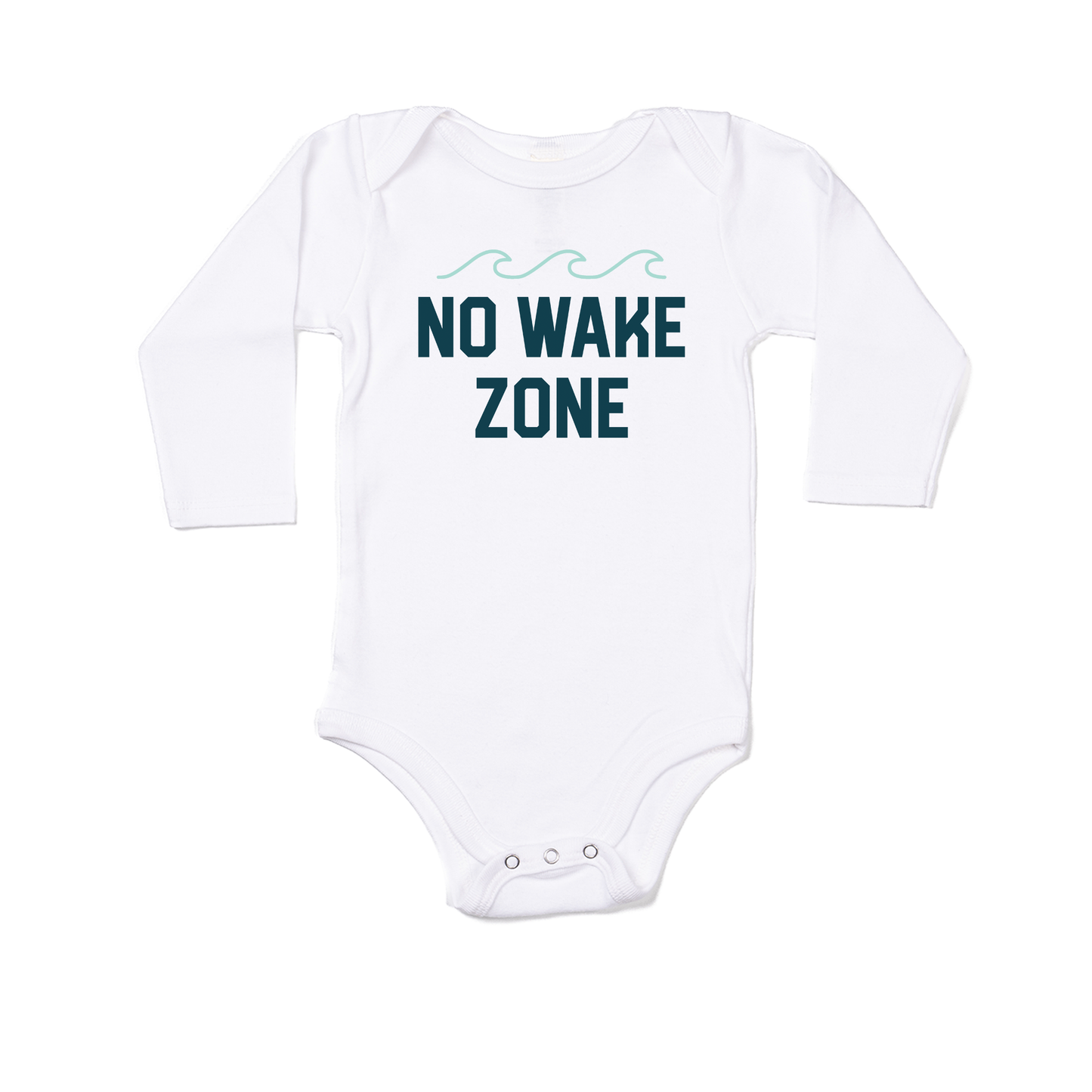 No Wake Zone - Bodysuit (White, Long Sleeve)