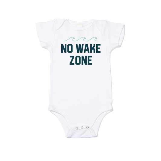 No Wake Zone - Bodysuit (White, Short Sleeve)