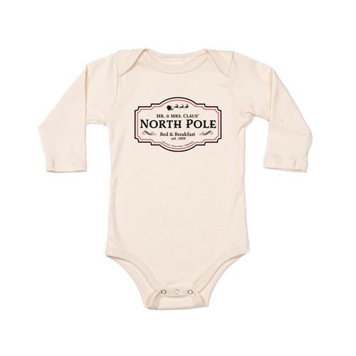 North Pole Bed & Breakfast - Bodysuit (Natural, Long Sleeve)
