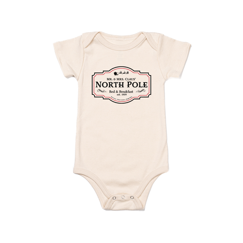 North Pole Bed & Breakfast - Bodysuit (Natural, Short Sleeve)