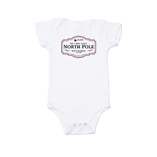 North Pole Bed & Breakfast - Bodysuit (White, Short Sleeve)