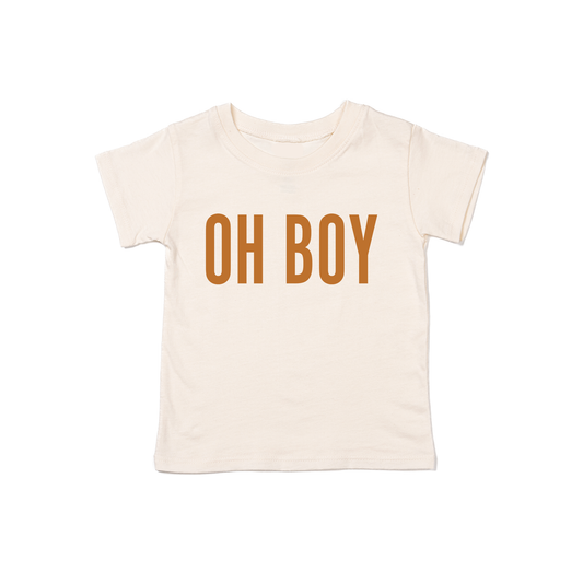 OH BOY (Camel) - Kids Tee (Natural)