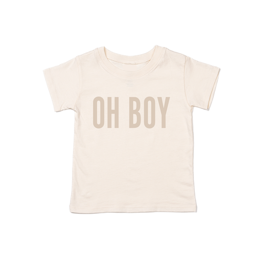 OH BOY (Stone) - Kids Tee (Natural)