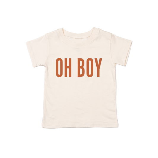 OH BOY (Rust) - Kids Tee (Natural)