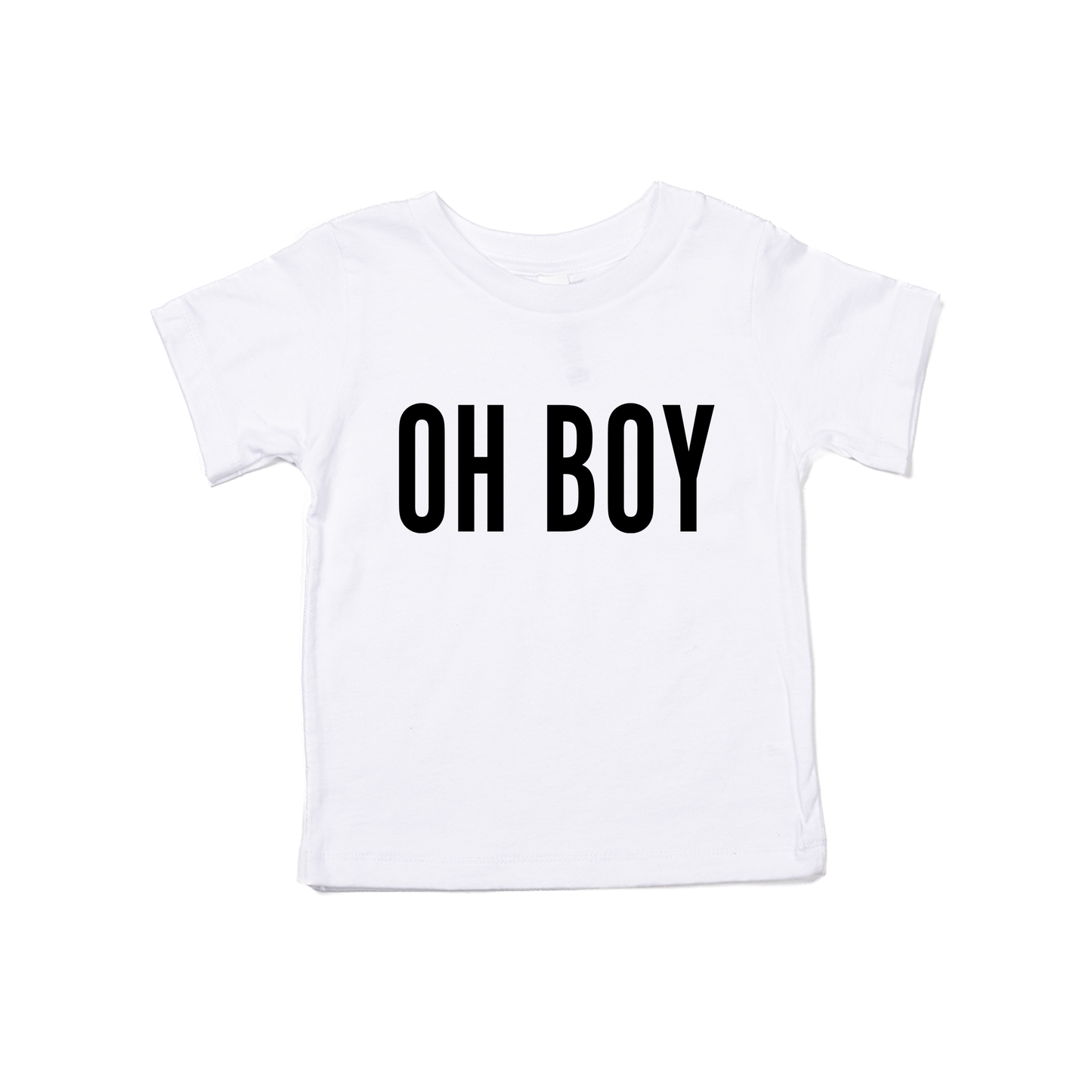 OH BOY (Black) - Kids Tee (White)