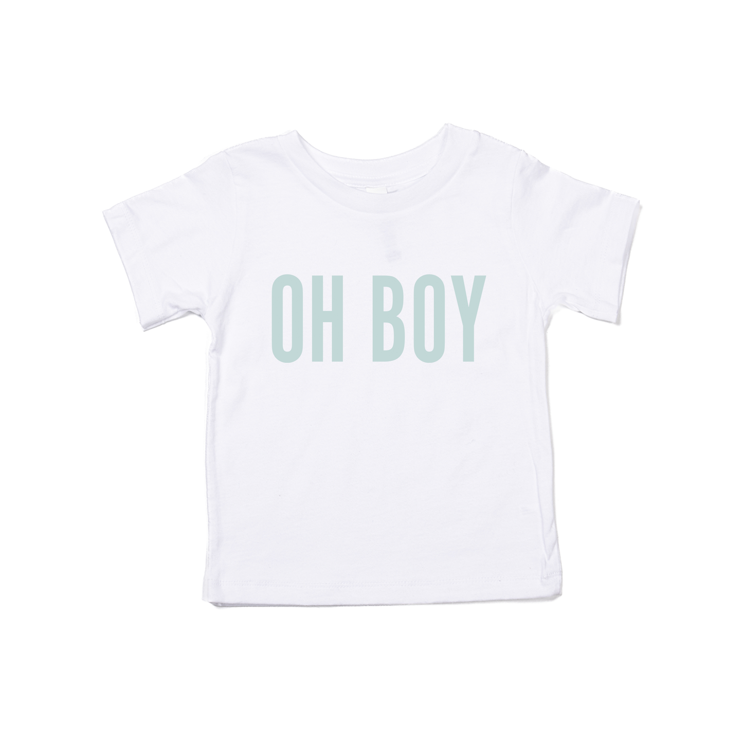 OH BOY (Sky) - Kids Tee (White)